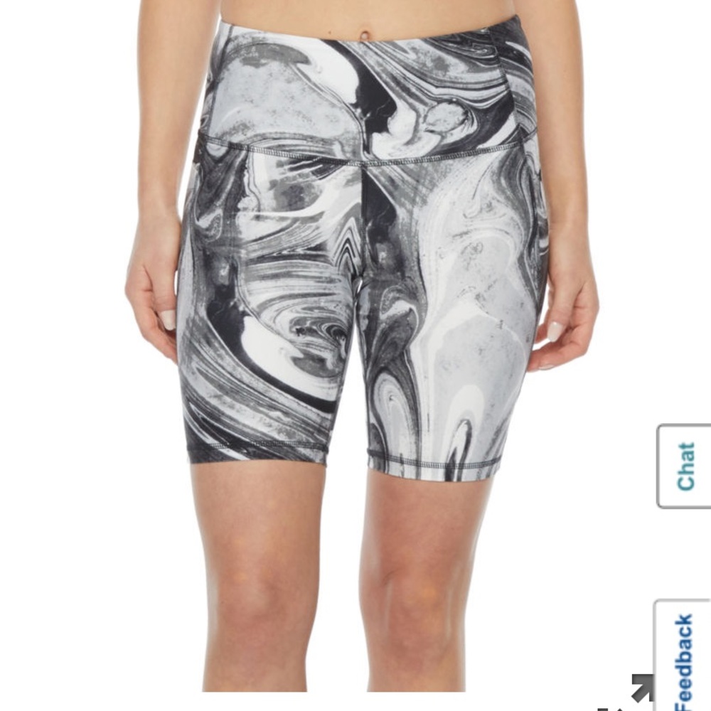 Xersion Marble Print Biker Shorts